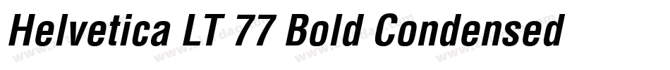 Helvetica LT 77 Bold Condensed字体转换